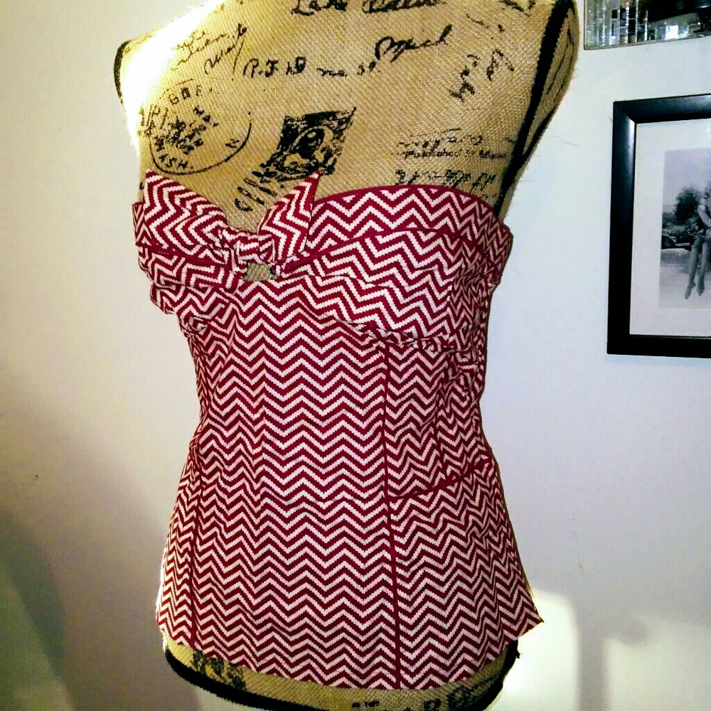 Zig Zag Pinup Bodice Top 💋